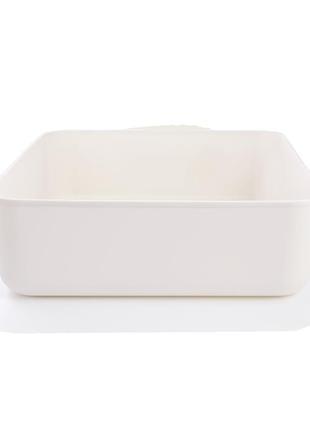 Ящик органайзер l, для хранения мелких предметов, белый, 360х257х80 мм.