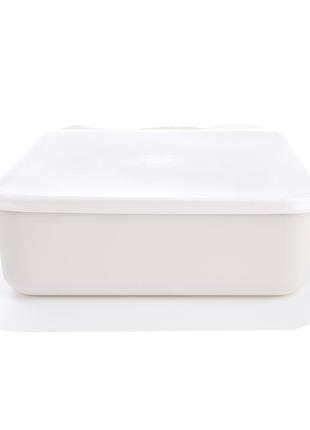 Ящик органайзер l, для хранения мелких предметов, белый, 360х257х80 мм.
