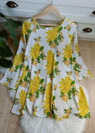 Цветочное платье с рукавом от missguided, размер м