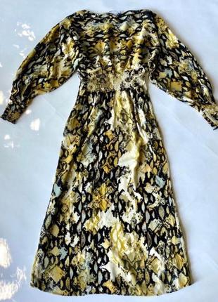 Натуральное платье с карманами marks& spenser длина 131 см8 фото