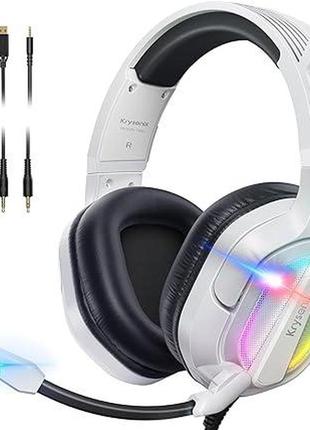 Krysenix pg2 ігрова гарнітура для ps4 ps5 пк mac xbox series x, шумозаглушувальні навушники з мікрофоном,