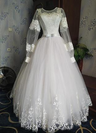 Весельное платье с рукавом. размер 48-50 ( l- xl)