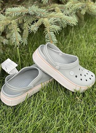 Crocs crocband platform clog light жіночі сабо крокс крокси (р. 36-41)4 фото