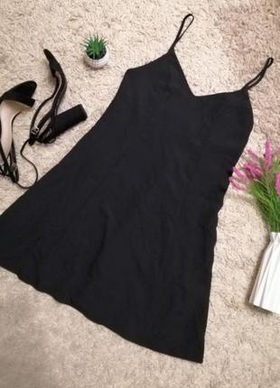 Базовый черный мини сарафан/ маленькое темное платье2 фото