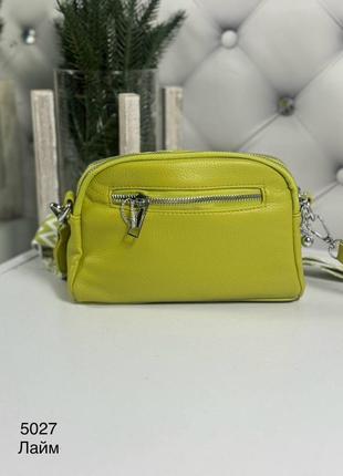 Женская стильная и качественная сумка из эко кожи лайм5 фото