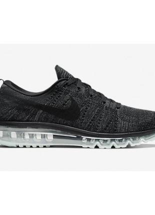 Чоловічі чорні кросівки nike air max flyknit (аїр макс флайніт) 2016 — 034m