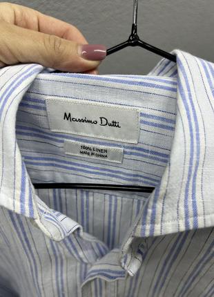Сорочка massimo dutti s льон чоловічі рубашка3 фото