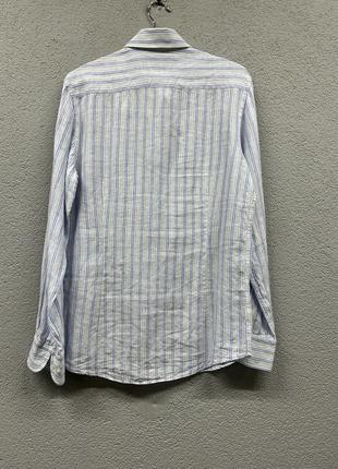 Сорочка massimo dutti s льон чоловічі рубашка6 фото