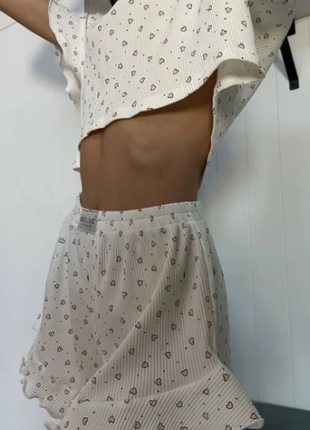 Женская пижама рубчик в принт 42-46 rin851-7025sве5 фото