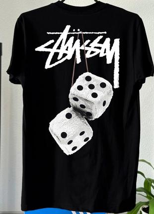 Футболка stussy fuzzy dice чорний