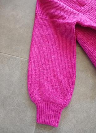 Малиновый яркий плотный свитер4 фото