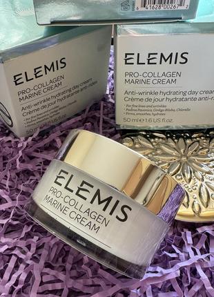 Антивіковий денний крем для обличчя elemis pro-collagen marine cream, 50ml