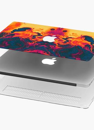 Чехол пластиковый для apple macbook pro / air краски (paints) макбук про case hard cover поликарбоната, pro 14.2 a2442, paints, чехол, защелки4 фото