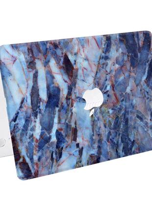 Чехол пластиковый для apple macbook pro / air голубой мрамор (blue marble) макбук про case hard cover поликарбоната, pro 14.2 a2442, marble, чехол, …5 фото