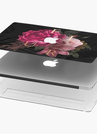 Чехол пластиковый для apple macbook pro / air пионы и розы (peonies and roses) макбук про case hard cover4 фото