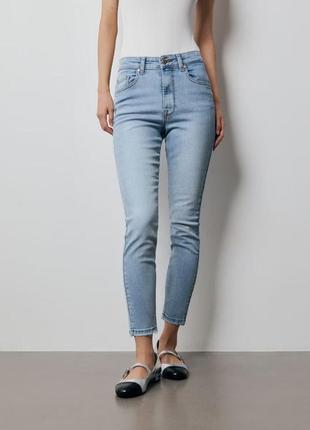 Джинсы/голубые джинсы/скинни/джинсы по фигуре/джинсы с высокой посадкой9 фото