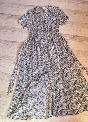 Красива ніжна міді сукня плаття в квіти h&m7 фото