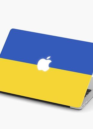 Чехол пластиковый для apple macbook pro / air украинский флаг макбук про case hard cover macbook pro 14.2