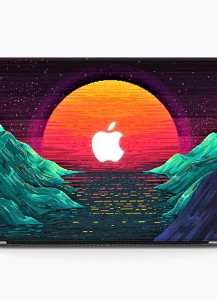 Чохол пластиковий apple macbook pro 14.2 a2442 захід сонця (sunset) макбук про case hard cover3 фото