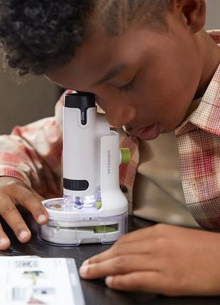 Детский карманный микроскоп с подсветкой 100х и 250х science can