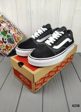 Кеди vans old skool black white3 фото