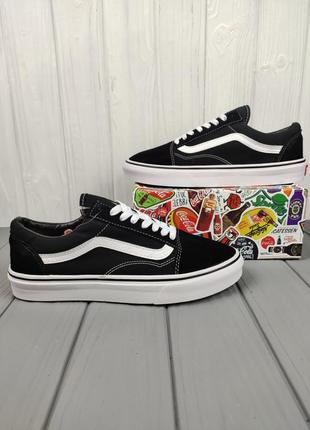 Кеди vans old skool black white7 фото