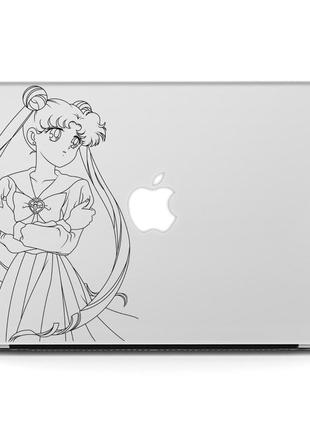 Чехол пластиковый для apple macbook pro / air аниме сейлор мун (anime sailor moon) макбук про case hard cover матово-білий3 фото