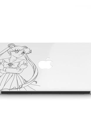 Чехол пластиковый для apple macbook pro / air аниме сейлор мун (anime sailor moon) макбук про case hard cover матово-білий2 фото