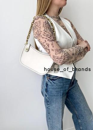 Жіноча брендова шкіряна сумка coach swinger bag оригінал сумочка кроссбоді коач коуч шкіра на подарунок дружині подарунок дівчині5 фото