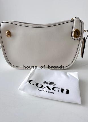Жіноча брендова шкіряна сумка coach swinger bag оригінал сумочка кроссбоді коач коуч шкіра на подарунок дружині подарунок дівчині10 фото