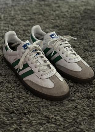 Adidas originals samba og white green (men's) ig1024 размер 44 2/3 28.5 см9 фото