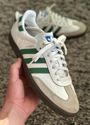 Adidas originals samba og white green (men's) ig1024 размер 44 2/3 28.5 см4 фото