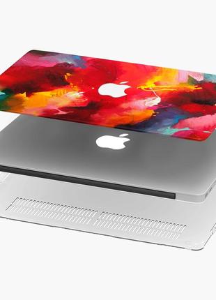 Чехол пластиковый для apple macbook pro / air краски (paints) макбук про case hard cover прозрачный macbook матово-білий4 фото