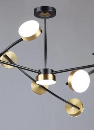 Люстра светодиодная акриловая sirius b n6340/10 bk+cop