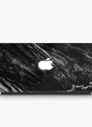 Чехол пластиковый для apple macbook pro / air черные скалы (black rocks) макбук про case hard cover прозрачный матово-білий2 фото