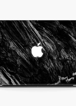 Чехол пластиковый для apple macbook pro / air черные скалы (black rocks) макбук про case hard cover прозрачный матово-білий3 фото