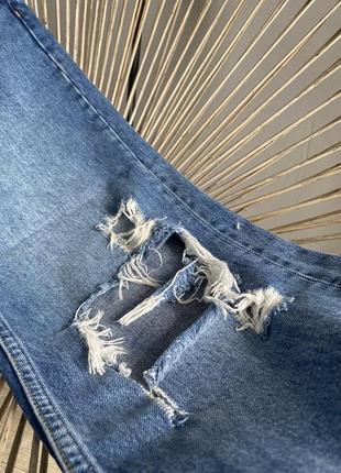 Джинсы/широкие джинсы/укороченные джинсы/рваные джинсы8 фото