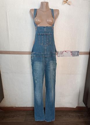 Классный джинсовый комбинезон р 44 евро2 фото