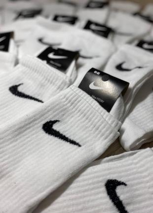 Чоловічі шкарпетки nike / жіночі шкарпетки/ високі білі шкарпетки/ спортивні шкарпетки /футбольні шкарпетки / білі шкарпетки/ баскетбольні панчохи2 фото