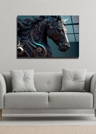 Картина на стекле "техно-конь"