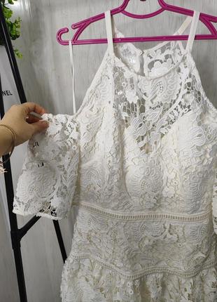 Сукня весільна оригінальна важке кружевом мереживо біла 👰