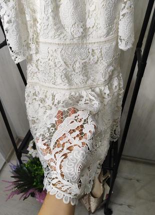 Сукня весільна оригінальна важке кружевом мереживо біла 👰