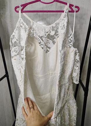 Сукня весільна оригінальна важке кружевом мереживо біла 👰