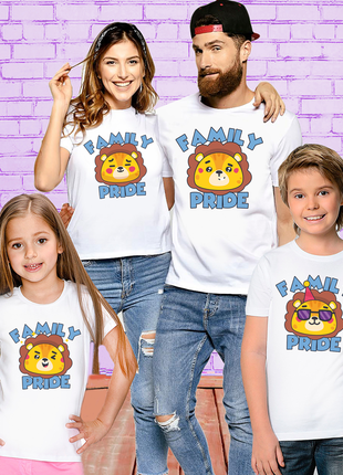 Футболки push it фемілі лук family look для всієї родини ««family pride. сім'я левів»
