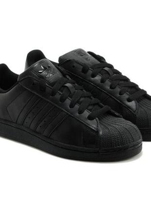 Женские черные кроссовки adidas originals superstar - as004