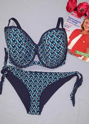 Купальник раздельный размер 46-48 / 12-14 чашка 75 hh j k l на косточках curvy kate
