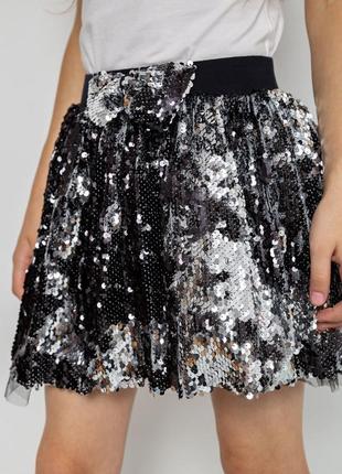 Юбка детская нарядная, цвет черный,