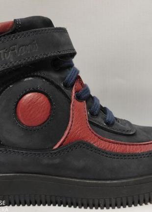 Зимние хайтопы ботинки кожаные сапоги tiflani