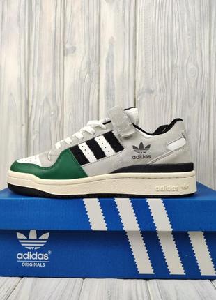 Кроссовки adidas forum white green