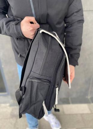 Черно-белый рюкзак, вместительный, большой, унисекс7 фото